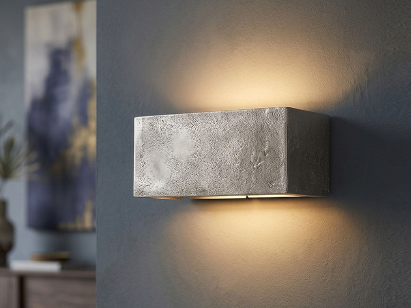 LED Wandleuchte COG Up Down, Silber Antik, verstellbares Licht, Breite 23cm