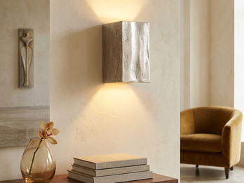 Stilvolle LED Wandleuchte COG Up Down, Silber Antik, Breite 10cm