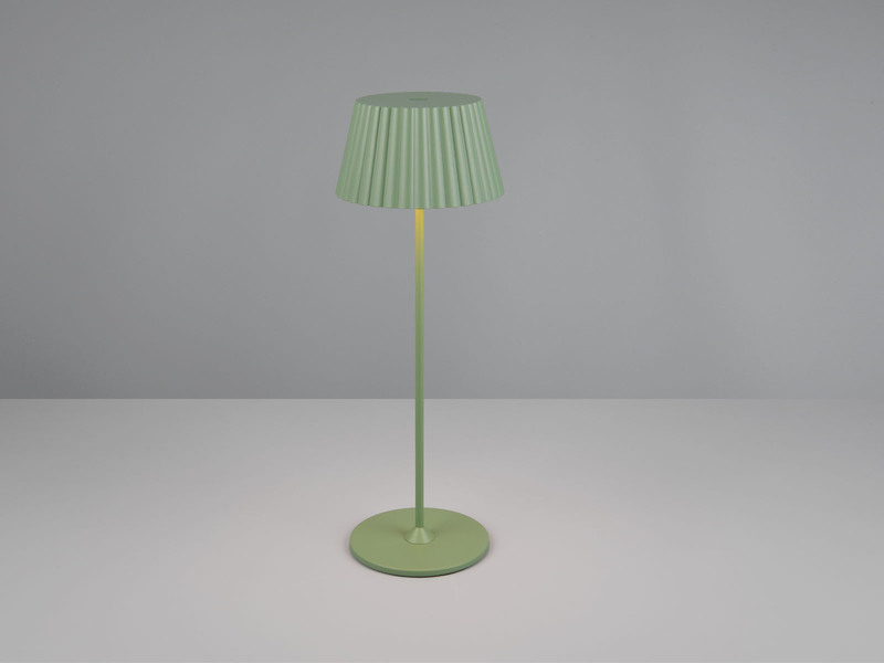 Akku LED Tischleuchte SUAREZ kabellos für Innen & Außen, Grün - Höhe 39cm