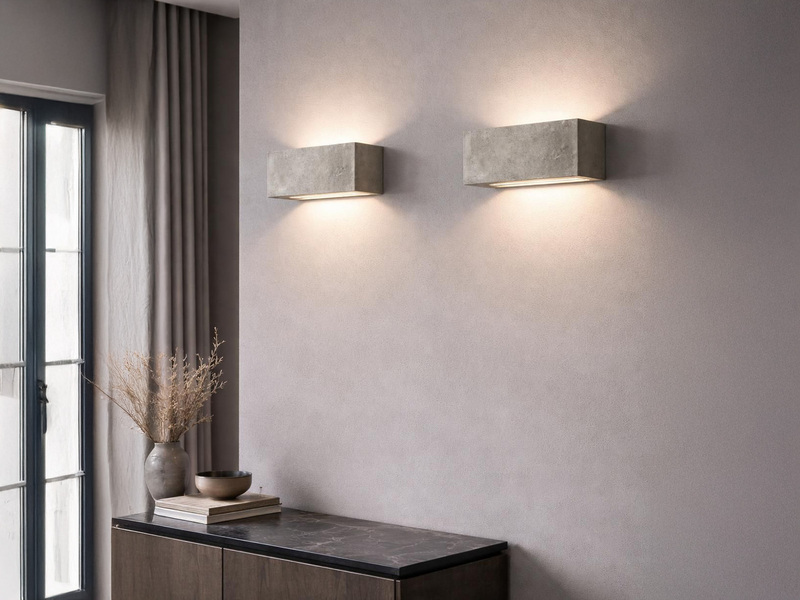 2er SET LED Wandleuchten Up Down, Silber Antik, verstellbares Licht, Breite 23cm