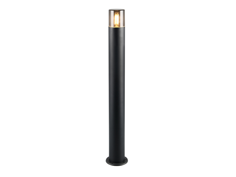 LED Wegeleuchte aus Aluminium Schwarz & Rauchfarbig, Höhe 80cm