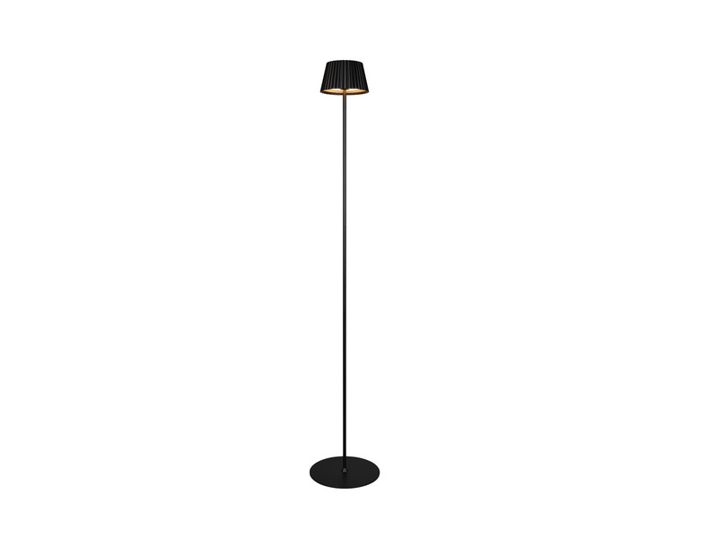 Akku Stehlampe SUAREZ für Outdoor kabellos in Schwarz, klein 123cm