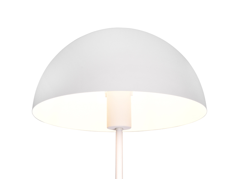 Große Tischleuchte NOLA Pilzlampe aus Metall in Weiß, Höhe 45cm