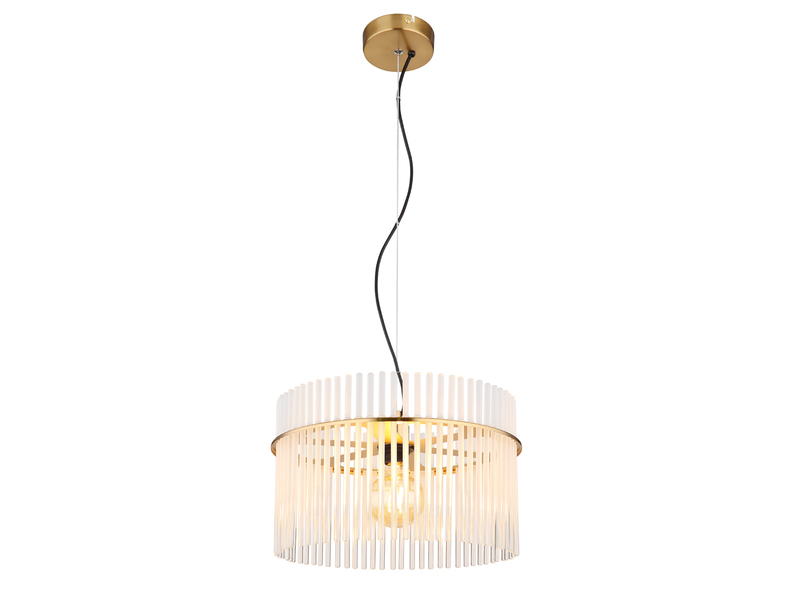 Pendelleuchte GORLEY mit transparenten Echtglas Stäben, Ø 40cm