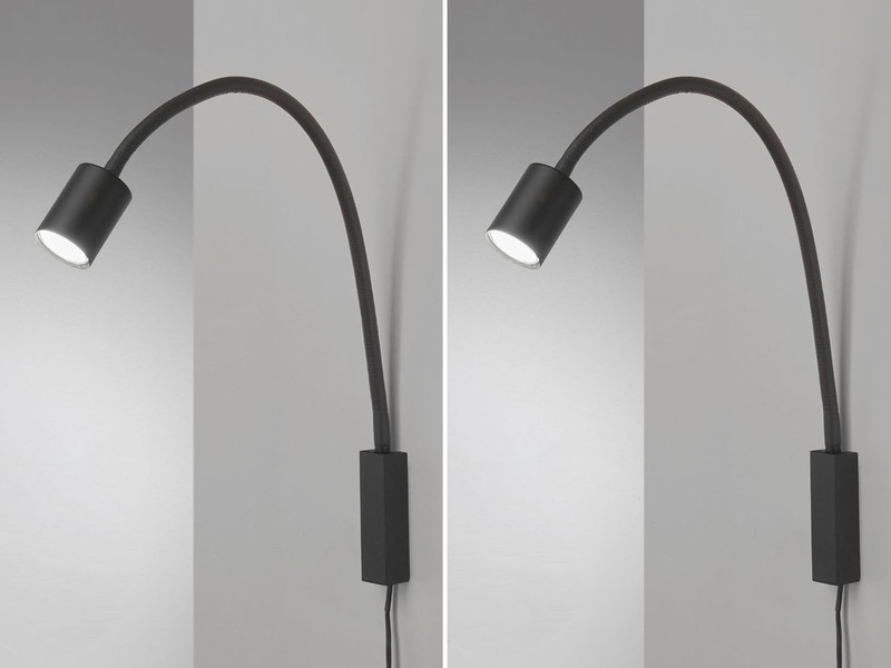 2er SET LED Wand Leselampen & Bettlampen mit Kabel und Stecker, Breite 6cm
