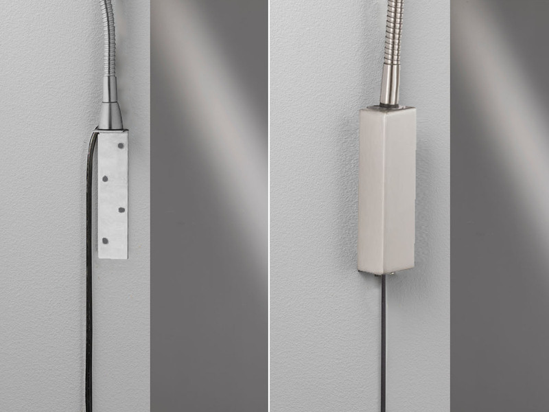 2er SET LED Wand Leselampen & Bettlampen mit Kabel und Stecker, Breite 6cm