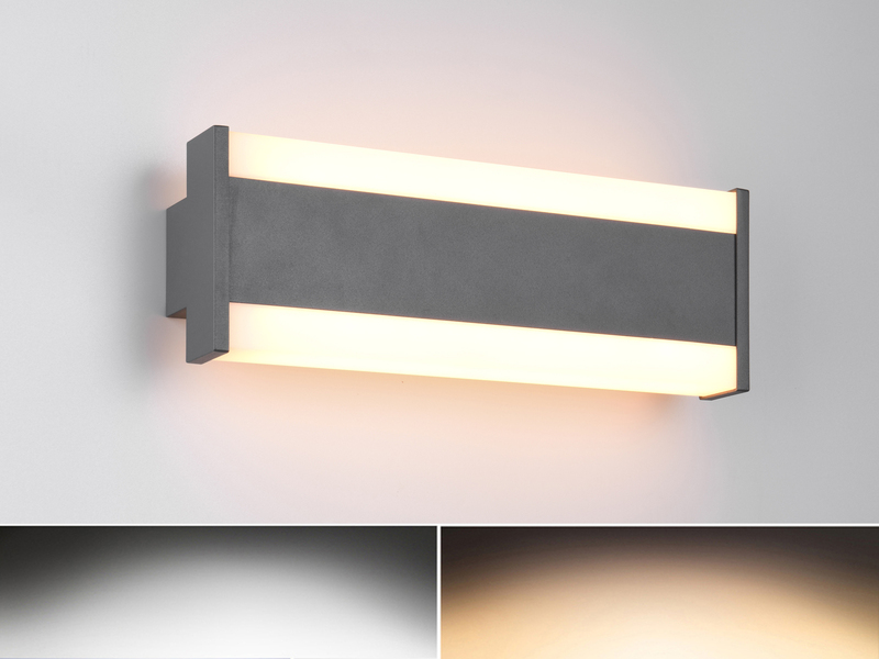 LED Außenwandleuchte DAWSON Up and Down Lichteffekt, Anthrazit Breite 30cm