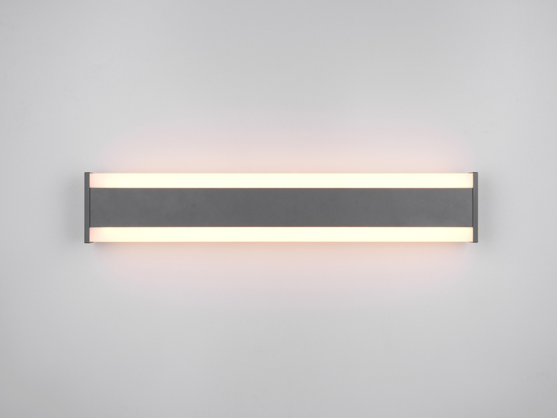 2er-Set LED Außenwandleuchten Up and Down Lichteffekt, Anthrazit 60cm lang