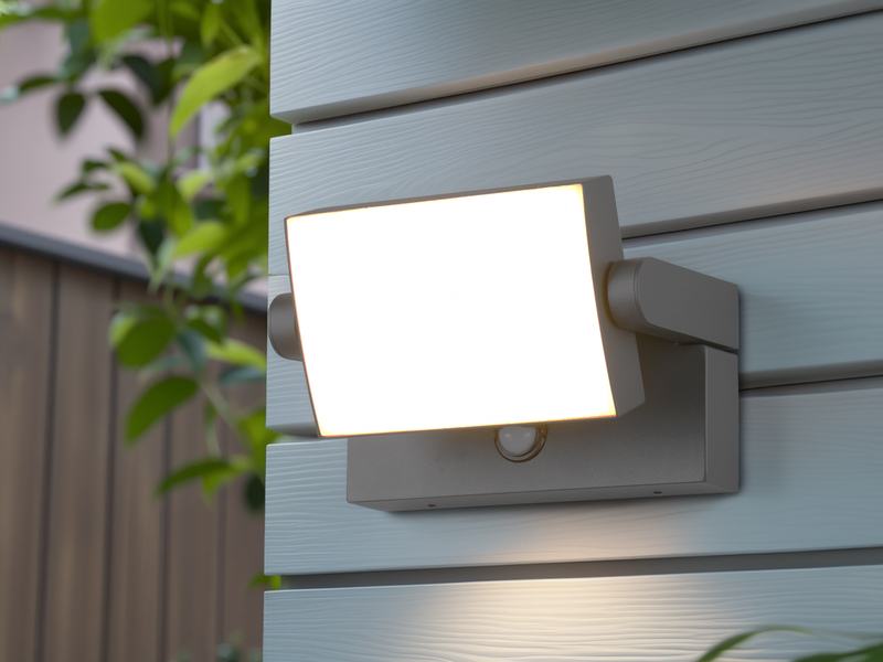 LED Außenwandleuchte KANSAS ALU in Anthrazit mit Bewegungsmelder, Breite 20cm