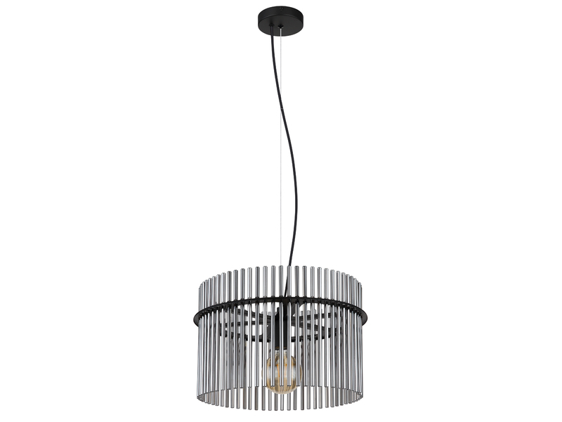 LED Pendelleuchte mit Rauchglas Stäben, Ø 40cm
