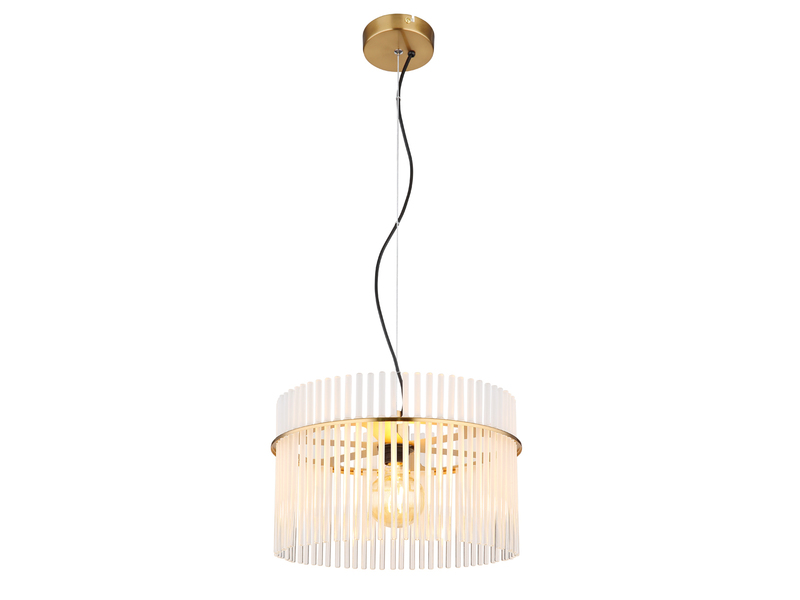LED Pendelleuchte mit transparenten Echtglas Stäben, Ø 40cm