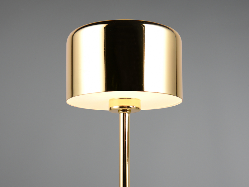 2er SET Akku Tischleuchten, per USB aufladbar dimmbar Messing poliert, Höhe 30cm