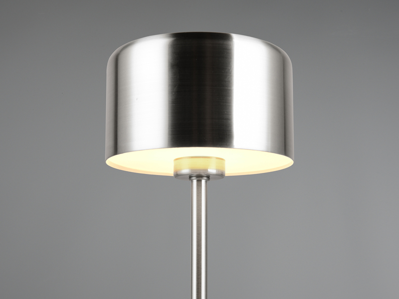 2er SET Akku Tischleuchten, per USB aufladbar, dimmbar, Silber matt, Höhe 30cm