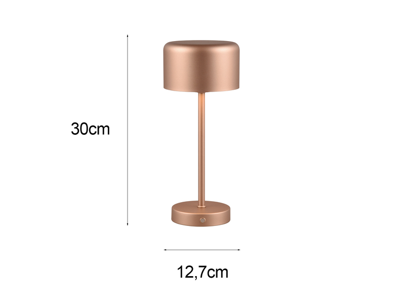 2er SET Akku Tischleuchten, per USB aufladbar, dimmbar, Coffee, Höhe 30cm