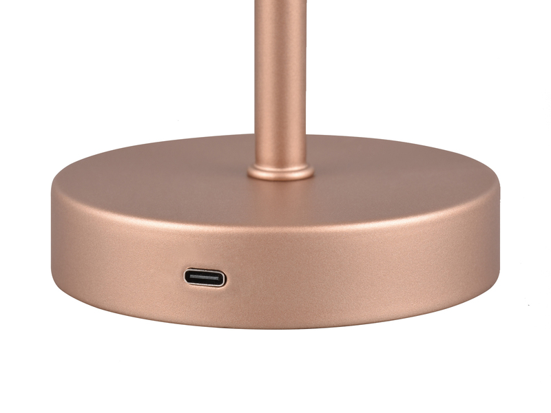 2er SET Akku Tischleuchten, per USB aufladbar, dimmbar, Coffee, Höhe 30cm