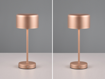 2er SET Akku Tischleuchten, per USB aufladbar, dimmbar, Coffee, Höhe 30cm