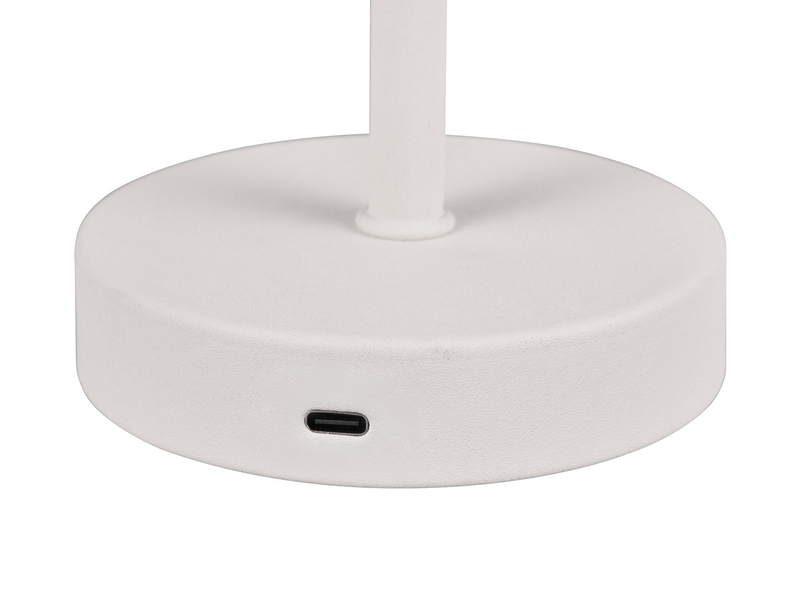 2er SET Akku Tischleuchten, per USB aufladbar, dimmbar, Hellgrau, Höhe 30cm
