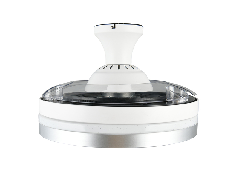 LED Deckenleuchte LINDBERG Grau, mit ausklappbarem Ventilator, Ø 48 - 100cm
