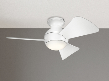 Kleiner Deckenventilator SOLA Weiß, mit Licht - Feuchtraumgeeignet, Ø 86cm