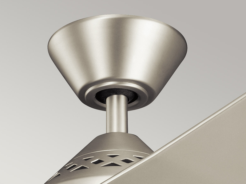 Deckenventilator JADE mit Licht und Fernbedienung, Silber matt, Ø 152cm