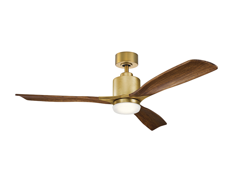 Deckenventilator RIDLEY II Ø 132cm mit Licht und Echtholzflügeln