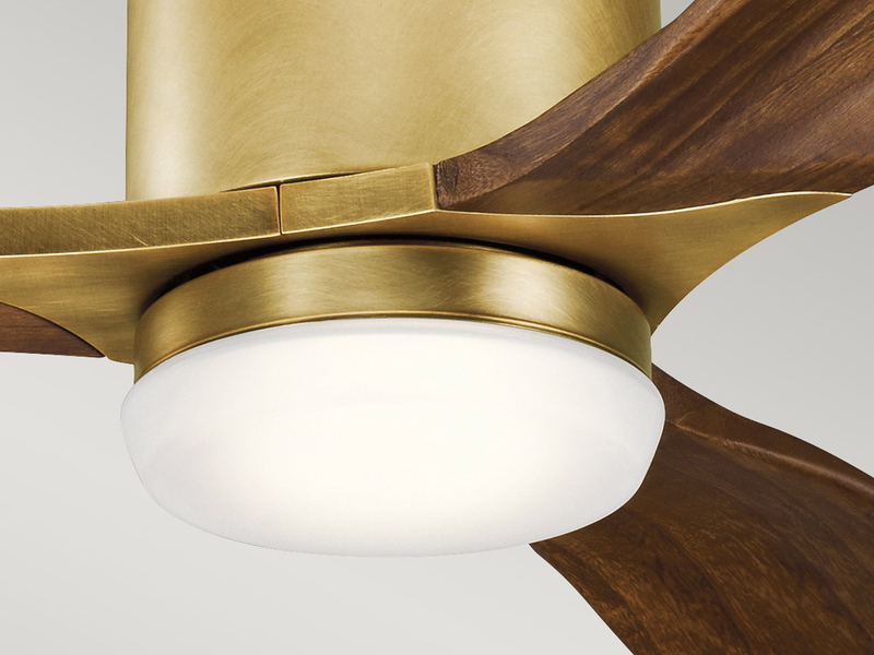 Deckenventilator RIDLEY II Ø 132cm mit Licht und Echtholzflügeln