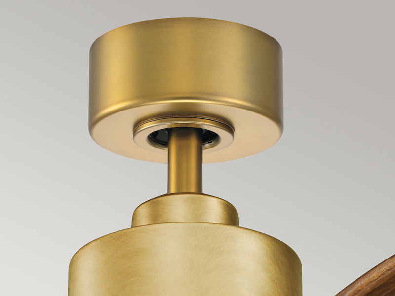 Deckenventilator RIDLEY II Ø 132cm mit Licht und Echtholzflügeln