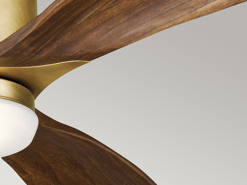Deckenventilator RIDLEY II Ø 132cm mit Licht und Echtholzflügeln