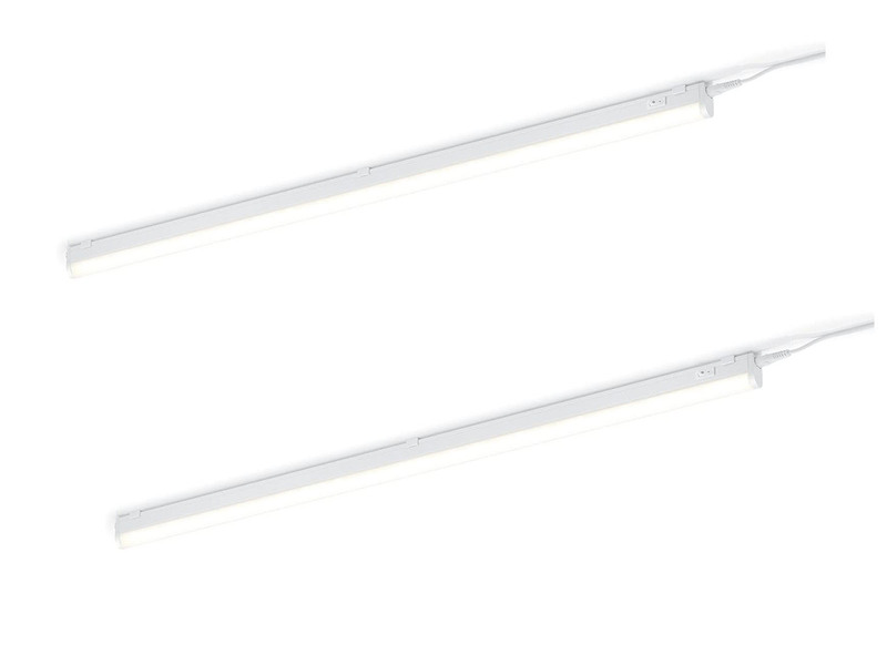 2er SET LED Unterbauleuchten mit Schalter & 230V Direktanschluss, 84cm lang