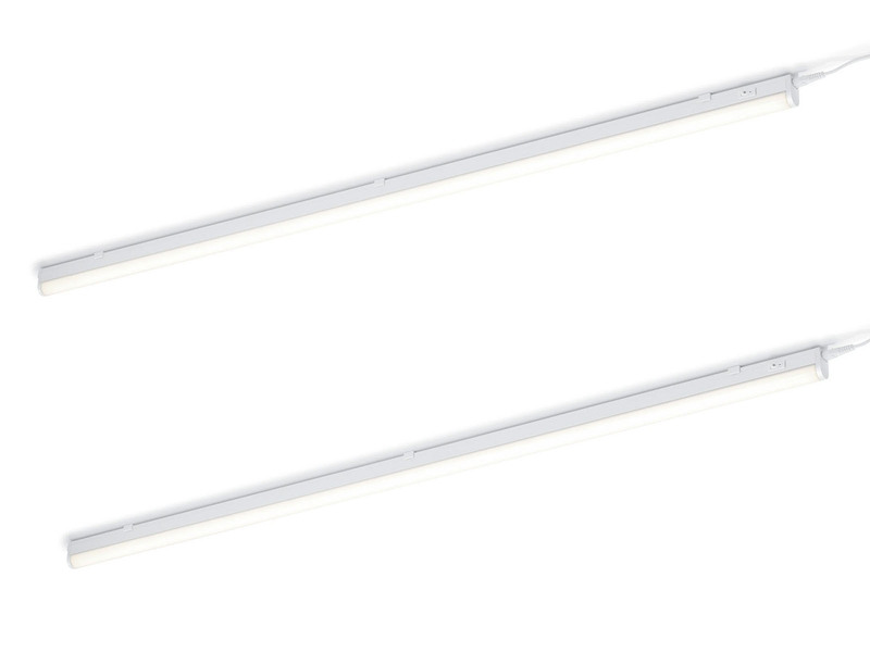 2er SET LED Unterbauleuchten mit Schalter & 230V Direktanschluss, 114cm lang