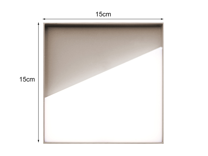 Akku Wandleuchte MEG dimmbar für Innen & Außen, zum Kleben, Sandfarben 15cm