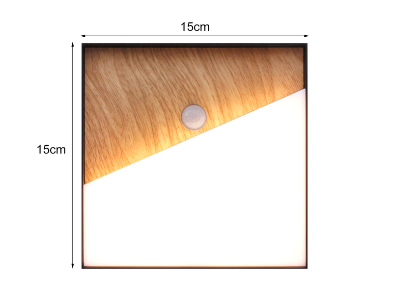 Akku Wandleuchte MEG mit Bewegungsmelder für Innen & Außen, zum Kleben, 15cm