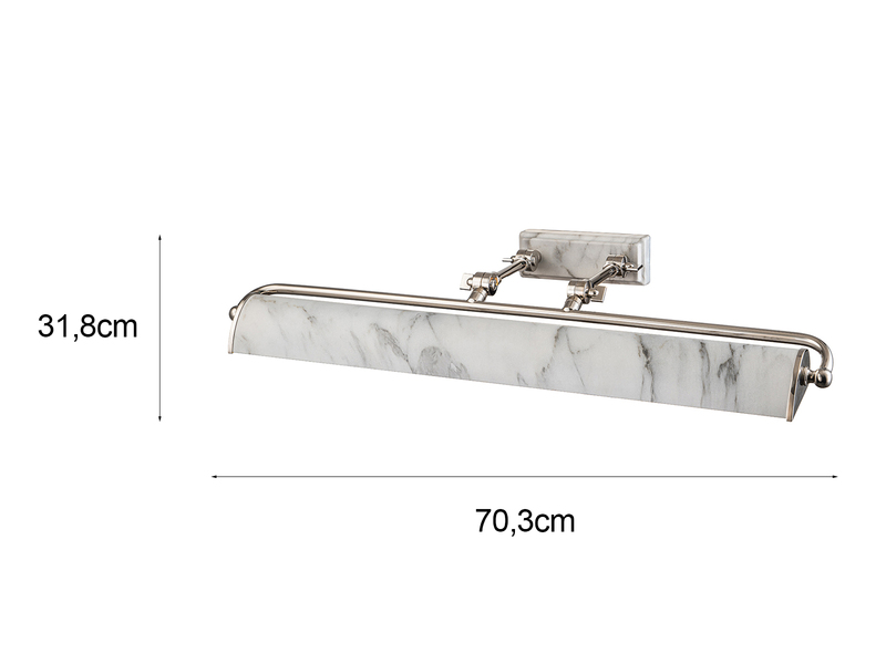 Große Bilderleuchte WINCHFIELD verstellbar, Marmoroptik, Breite 70cm