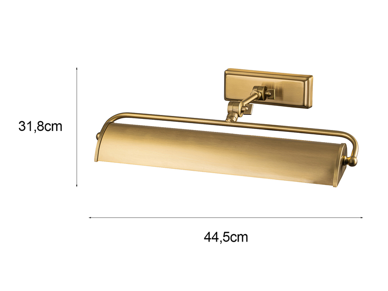 LED Bilderleuchte in Altmessing, verstellbar,  Breite 44,5cm