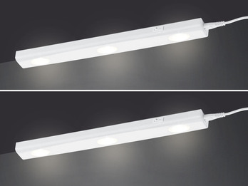 2er SET LED Unterbauleuchten Weiß flach mit 230V Direktanschluss, 40cm