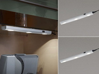 2er SET LED Unterbauleuchten flach mit 230V Direktanschluss, Länge 40cm