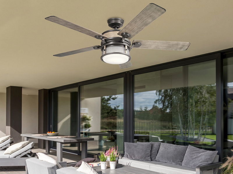 Deckenventilator Ø 152cm mit Licht und Fernbedienung, Outdoor geeignet IP44