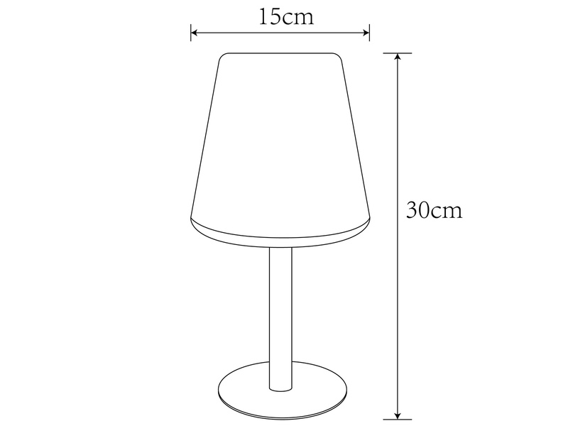 LED Outdoor Solar Tischleuchte mit RGB Farbwechsel, Höhe 30cm