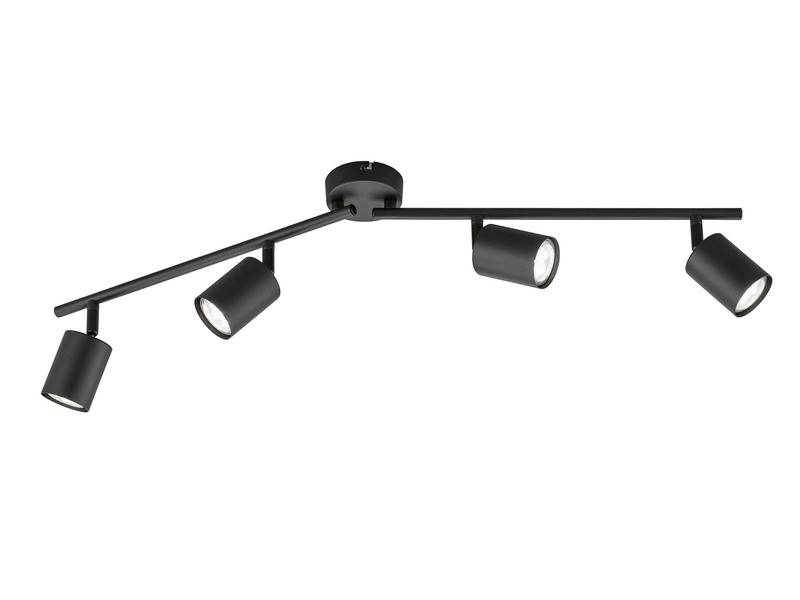 LED Deckenstrahler VANO Schwarz 4-flammig, Breite 79cm