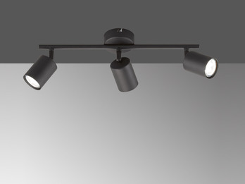 LED Deckenstrahler VANO Schwarz 3-flammig, Breite 42cm