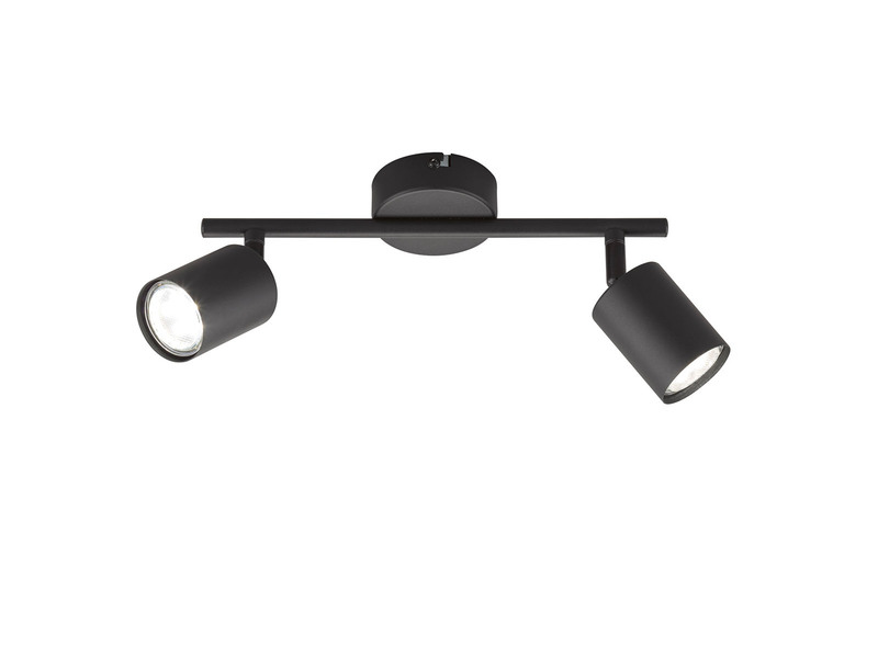 LED Deckenstrahler VANO Schwarz 2-flammig, Breite 30cm