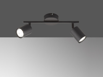 LED Deckenstrahler VANO Schwarz 2 flammig, Länge 30cm