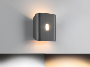 LED Außenwandleuchte SANTERNO Up and Down & Lichtfarbe einstellbar, H 20cm