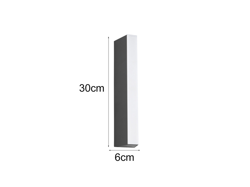 Schmale LED Außenwandleuchte MARNE Up and Down IP65, Höhe 30cm