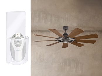 Deckenventilator mit Licht & wendbaren Flügeln in 2 Dekoren, Ø 165cm