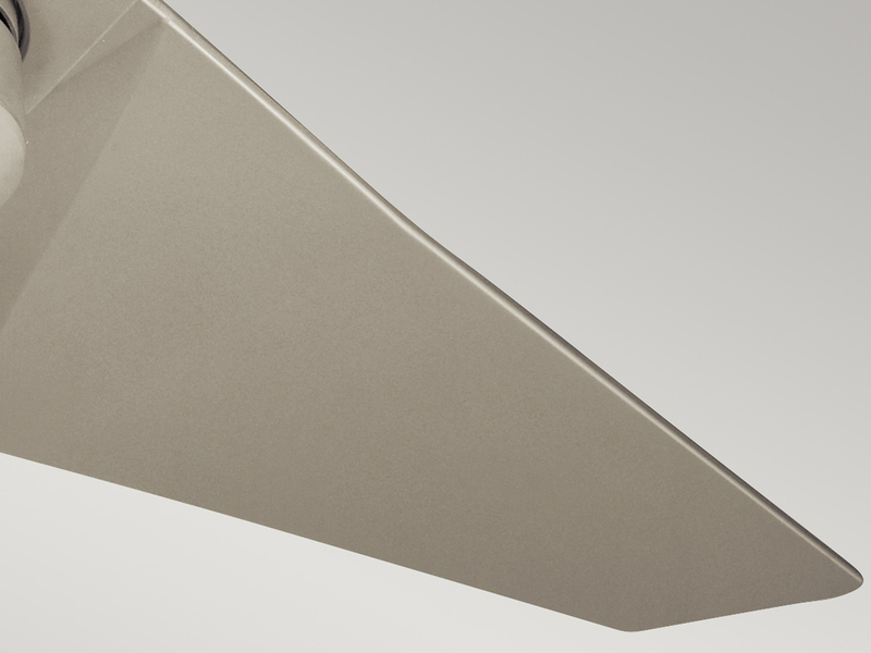 Deckenventilator Ø 152cm mit Licht und Fernbedienung, Silber matt