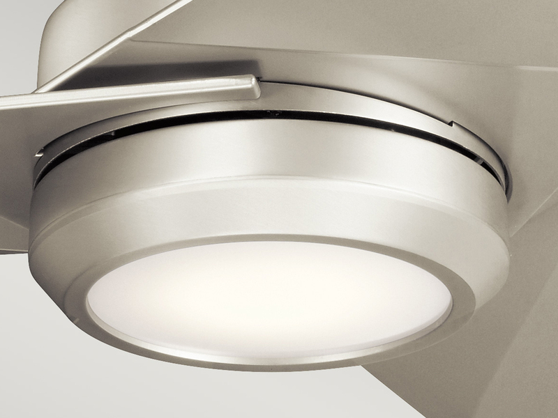 Deckenventilator Ø 152cm mit Licht und Fernbedienung, Silber matt