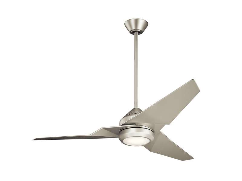 Deckenventilator Ø 152cm mit Licht und Fernbedienung, Silber matt