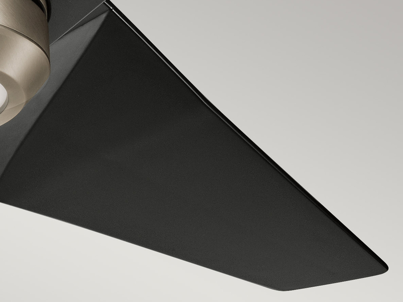 Deckenventilator mit Licht und Fernbedienung, Schwarz-Silber, Ø 152cm