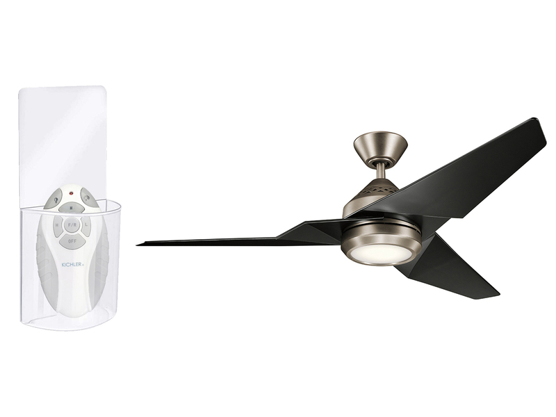 Deckenventilator mit Licht und Fernbedienung, Schwarz-Silber, Ø 152cm